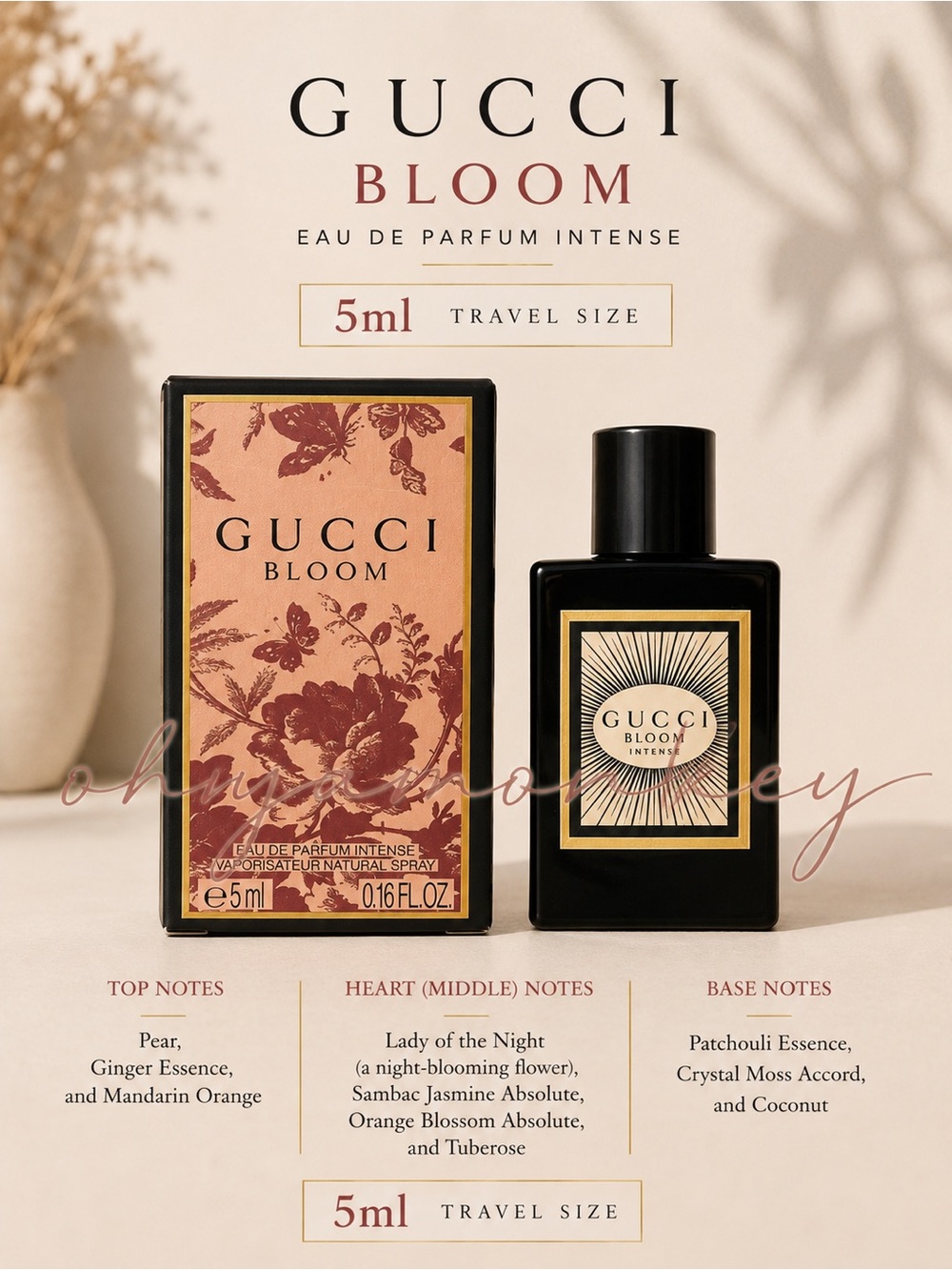 Gucci Bloom EDP Intense 5ml Travel Size